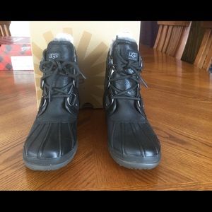 Ladies UGG Black Leather Boots MAKE OFFER